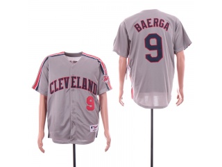 Cleveland Indians 9 Carlos Baerga Turn Back Baseball Jersey Gray