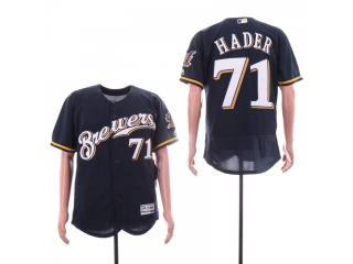 Milwaukee Brewers 71 Josh Hader Flexbase Jerseys Navy Blue