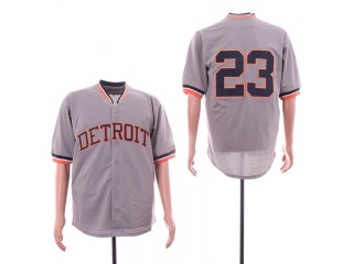 Detroit Tigers 23 Kirk Gibson Mesh Throwback Jersey Gray