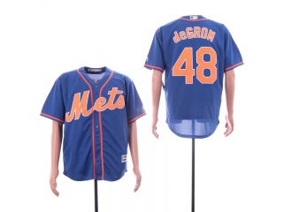New York Mets 48 Jacob deGrom Cool Base Jersey Blue