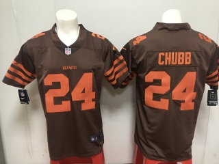 Cleveland Browns 24 Nick Chubb Vapor Limited Football Jerseys Brown