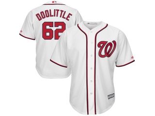 Custom Washington Nationals 62 Sean Doolittle Cool Base Baseball Jersey White