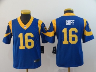 Youth Nike Los Angeles Rams #16 Jared Goff Vapor Limitd Jersey Light Blue