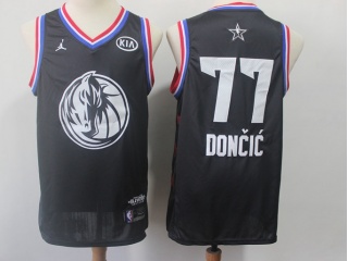 Dallas Mavericks #77 Luka Doncic 2019 All Star Jerseys Black