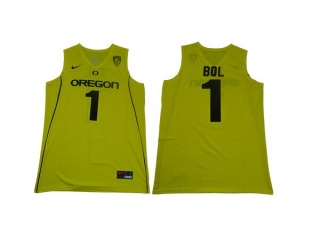 Oregon Ducks #1 Bol Electric College Basketball Jersey Yellow