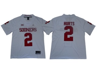 Oklahoma Sooners #2 Jalen Hurts Limited Jersey White