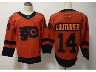 Adidas Philadelphia Flyers #14 Sean Couturier Staduim Hockey Jersey Orange