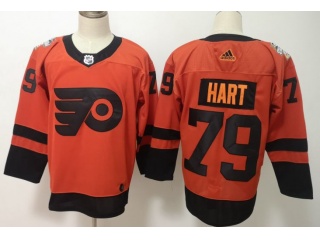 Adidas Philadelphia Flyers #79 Carter Hart Staduim Hockey Jersey Orange