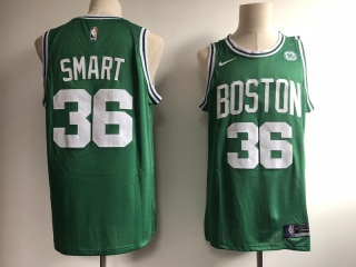 Nike Boston Celtics 36 Marcus Smart Basketball Jersey Green Fan Edition