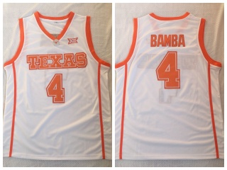 NCAA Texas Longhorns 4 Mohamed Bamba Basketball Jersey White
