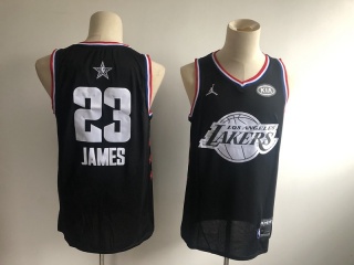 Los Angeles Lakers 23 LeBron James 2019 All Star Jersey Black
