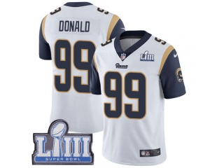 Los Angeles Rams 99 Aaron Donald Super Bowl LIII Vapor Limited Jersey White