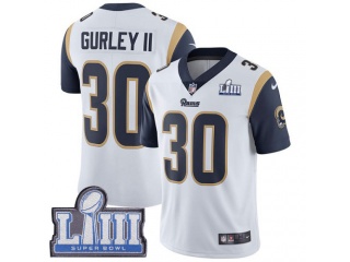 Los Angeles Rams 30 Todd Gurley Super Bowl LIII Vapor Limited Jersey White