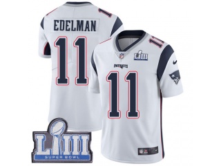 New England Patriots 11 Julian Edelman Super Bowl LIII Vapor Limited Jersey White