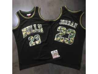 Chicago Bulls 23 Michael Jordan Black Camouflage Number Basketball Jersey