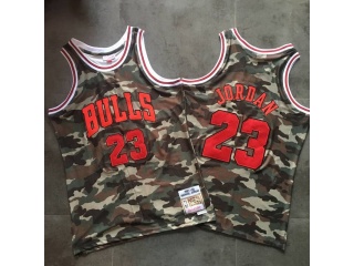 Chicago Bulls 23 Michael Jordan Camo Throwback Basketball Jersey