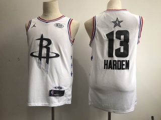 2019 All Star Houston Rockets 13 James Harden Basketball Jersey White