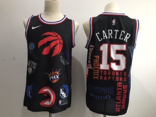 Supreme x Toronto Raptors 15 Vince Carter NBA Team Logo Basketball Jersey Black