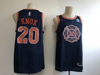 New York Knicks 20 Kevin Knox City Basketball Swingman Jersey Navy Blue