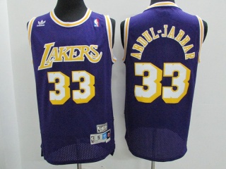 Los Angeles Lakers 33 Kareem Abdul Throwback Jersey Purple