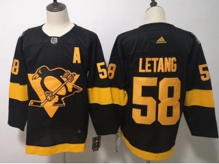 Adidas Pittsburgh Penguins #58 Kristopher Letang 2019 Stadium Series Jersey Black