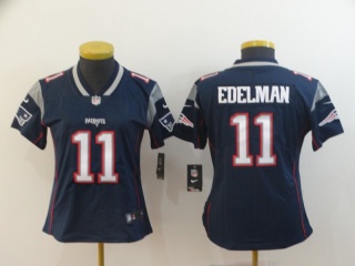 Women New England Patriots 11 Julian Edelman Football Jersey Legend Navy Blue
