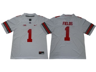 Ohio State Buckeyes #1 Justin Fields Limited Jersey White