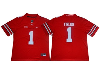 Ohio State Buckeyes #1 Justin Fields Limited Jersey Red