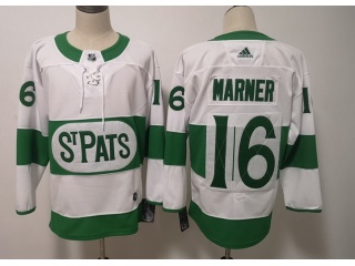 Adidas Toronto Maple Leafs #16 Mitch Marner St. Pats Hockey Jersey White