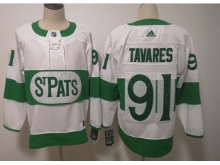 Adidas Toronto Maple #91 John Tavares St. Pats Hockey Jersey White