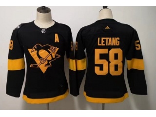 Adidas Youth Pittsburgh Penguins #58 Kristopher Letang 2019 Stadium Series Jersey Black