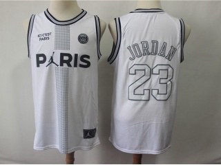 Jordan X Paris Saint-Germain 23 Michael Basketball Jersey White with Number