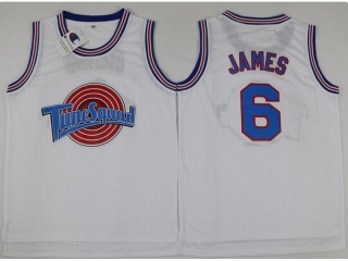 Space Jam Tune Squad 6 LeBron James Basketball Jersey White