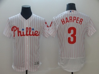 Philadelphia Phillies 3 Bryce Harper Flex Base Baseball Jersey White
