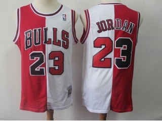 Chicago Bulls #23 Michael Jordan Splite Jersey Red/White