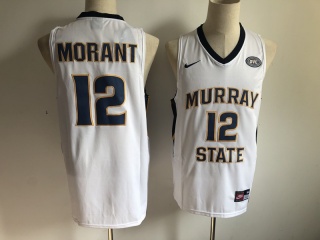 NCAA Murray State 12 Ja Morant Basketball Jersey White