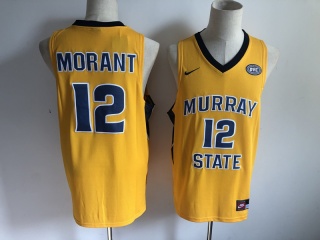 NCAA Murray State 12 Ja Morant Basketball Jersey Yellow