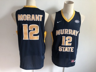 NCAA Murray State 12 Ja Morant Basketball Jersey Navy Blue
