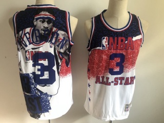 Philadelphia 76ers #3 Allen Iverson All Star Jersey White