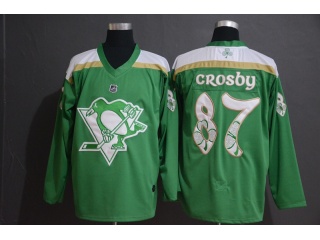Adidas Pittsburgh Penguins #87 Sidney Crosby Hockey Jersey Green
