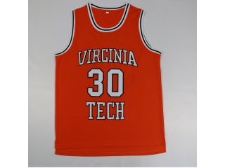 Virginia Tech 30 Dell Curry Movie Basketball Jersey Orange