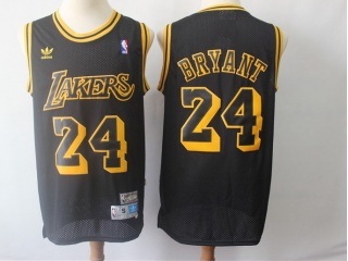 Los Angeles Lakers #24 Kobe Bryant Throwback Jersey Black