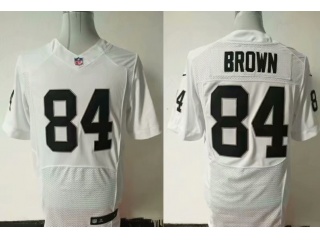 Oakland Raiders #84 Antonio Brown Elite Jersey White