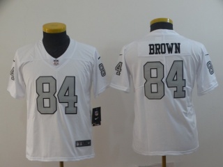 Youth Oakland Raiders 84 Antonio Brown Color Rush Limitd Jersey White