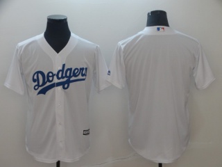 Los Angeles Dodgers Blank Cool Base Baseball Jersey White