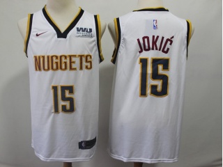 Nike Denver Nuggets #15 Nikola Jokic Swingman Jersey White