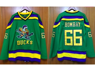 Anaheim Mighty Ducks 66 Gordon Bomba Movie Hockey Jersey Green