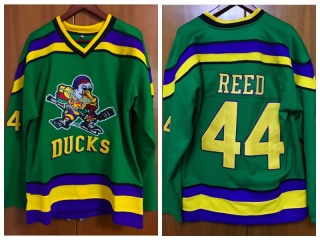 Anaheim Mighty Ducks 44 Fulton Reed Movie Hockey Jersey Green