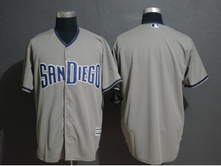 San Diego Padres Blank Cool Base Jersey Gray