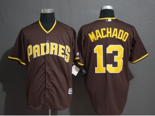 San Diego Padres 13 Manny Machado Cool Base Jersey Brown